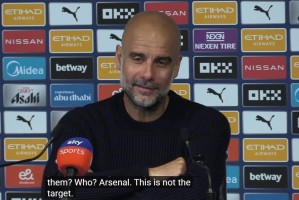 瓜帅低调回应积分追赶：目标不是阿森纳，而是确保欧冠资格+力争足总杯